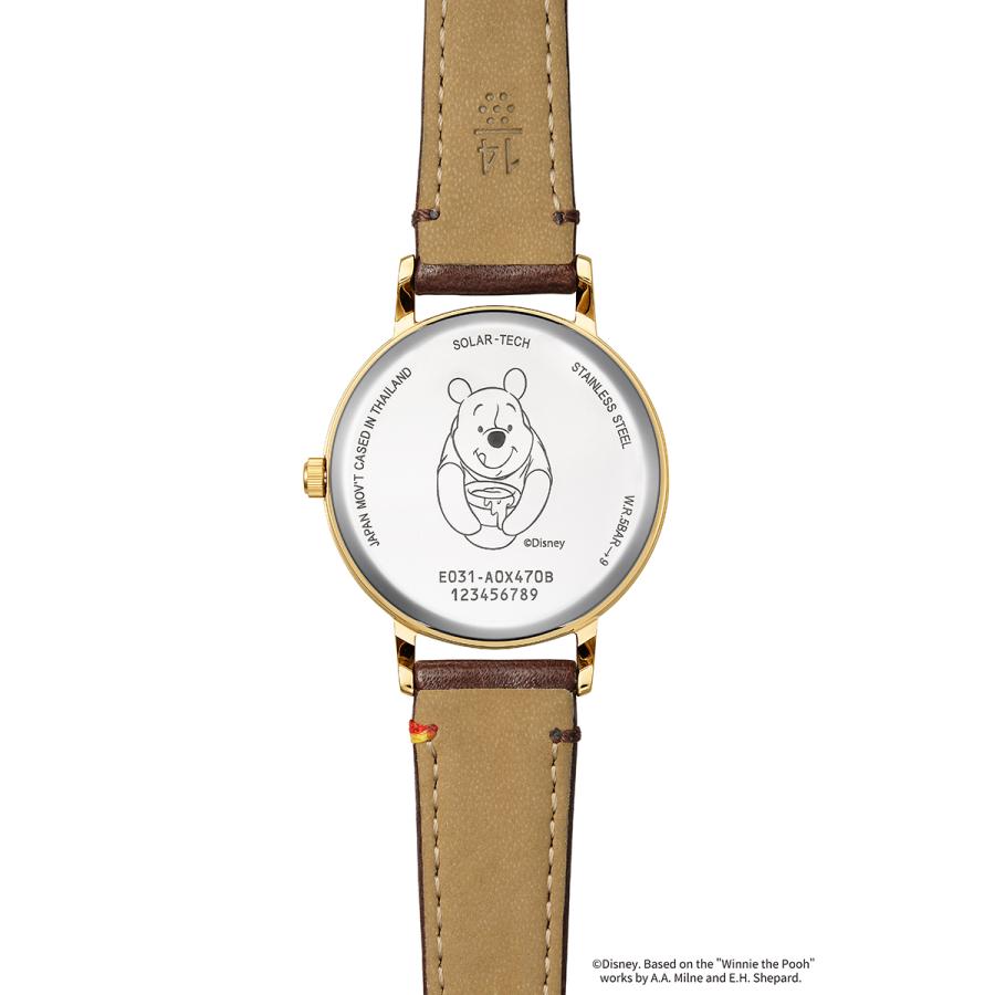 CITIZEN wicca KP5-123-90 Winnie the Pooh 100th Anniversary Limited Solar Brown Leather Ladies Watch Japan Made