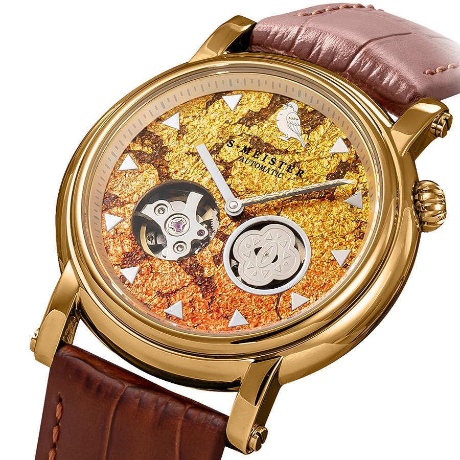 GARRACK S-MEISTER KY-ROYG-Z Demon Slayer Zenitsu Agatsuma Automatic Open Heart Watch Japan Made