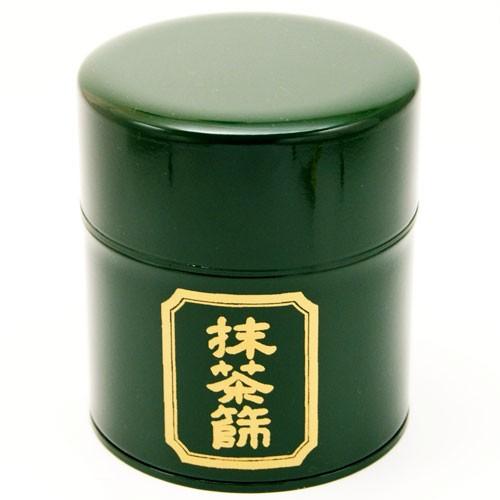 Matcha sieve can, green, with spatula, tea ceremony utensils