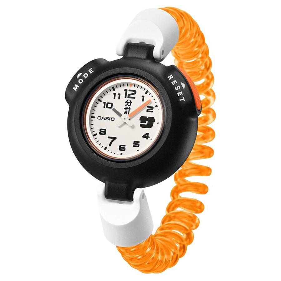 CASIO SAN-100H-7BJR White Orange Analog Sauna Timer JDM Unisex Watch