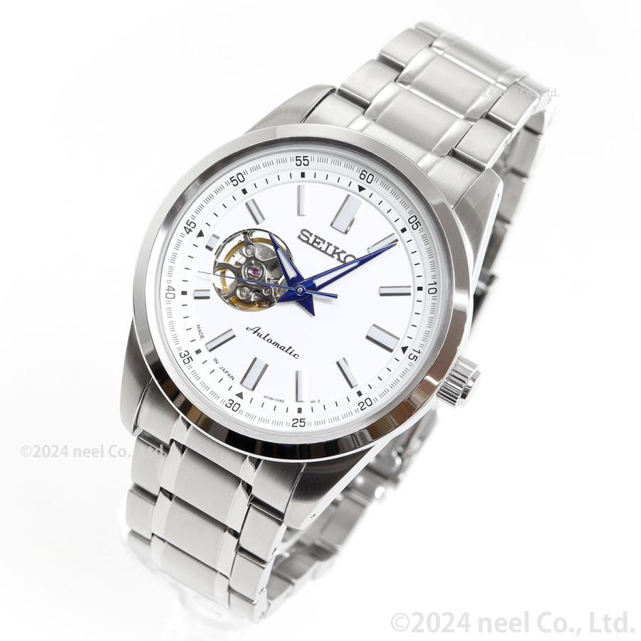 SEIKO SELECTION Mechanical SCVE049 Men's Watch Open Heart White