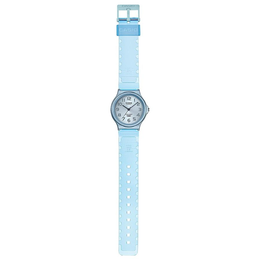 CASIO Collection MQ-24S-2BJF JDM Standard Analog Quartz Skeleton Clear Blue Unisex Watch