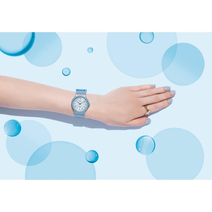 CASIO Collection MQ-24S-2BJF JDM Standard Analog Quartz Skeleton Clear Blue Unisex Watch