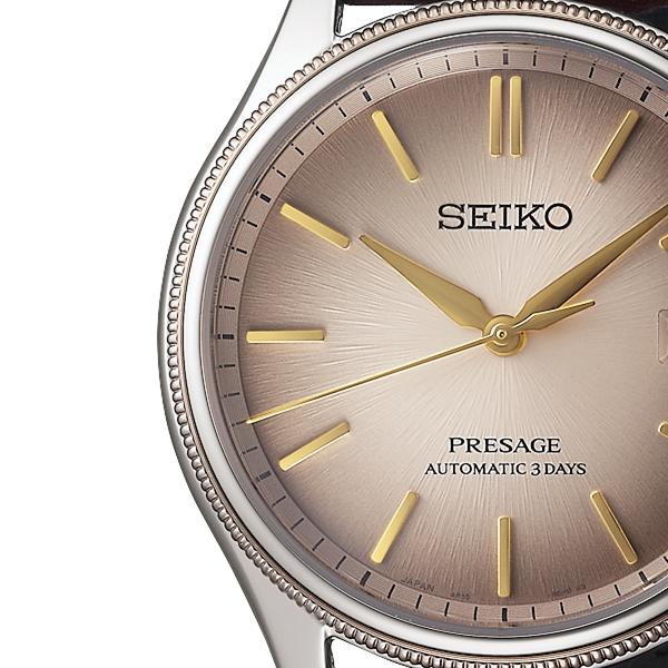 Seiko Presage SARX135 Men's Mechanical Watch with Upcycled Leather Strap, Limited Edition, Exclusive