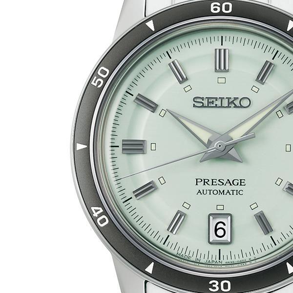 Seiko Presage Style 60's Timeless Color Palette SARY265 Men's Mechanical Automatic Watch with Ice Green Dial
