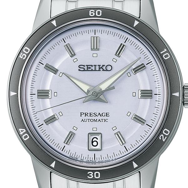 Seiko Presage Style 60's Timeless Color Palette SARY267 Men's Mechanical Automatic Watch with Silver-Violet Dial