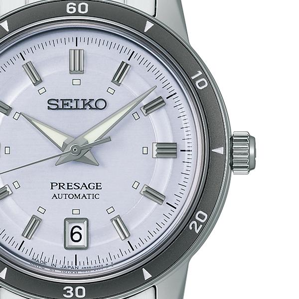 Seiko Presage Style 60's Timeless Color Palette SARY267 Men's Mechanical Automatic Watch with Silver-Violet Dial