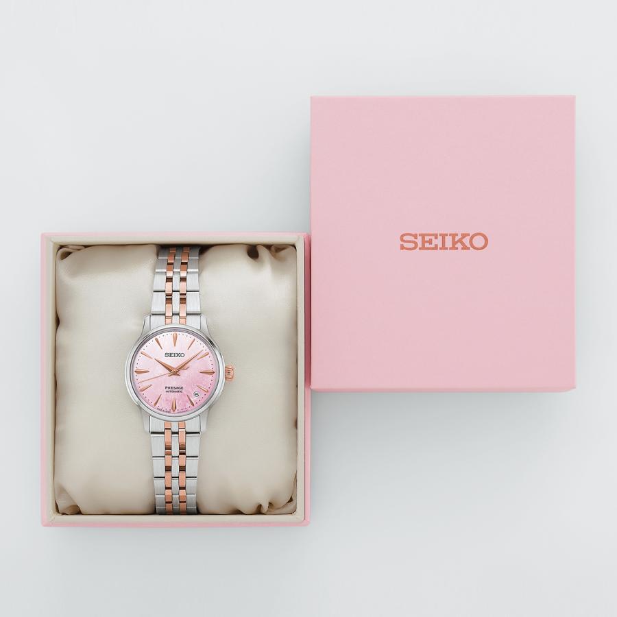 SEIKO PRESAGE Cocktail Time SARY270 JDM Sakura Aviation Limited Edition Automatic Pink Mother of Pearl Ladies Watch