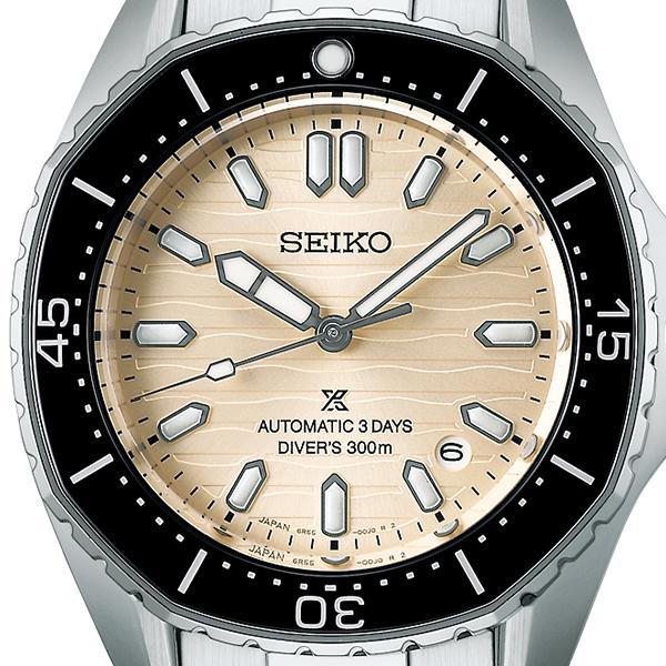 Seiko Prospex Diver Scuba Mechanical SBDC201 Men's Watch with Pearl Beige Dial, Exclusive