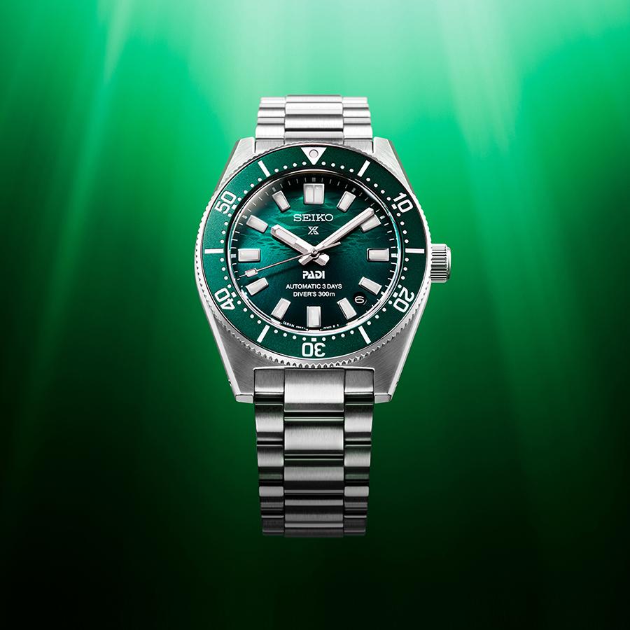 Seiko Prospex Diver's 1965 Heritage PADI Special Edition SBDC205 Men's Mechanical Watch, Green, Exclusive