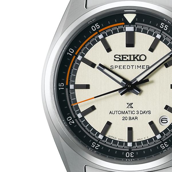 Seiko Prospex Speedtimer Mechanical Chronograph SBDC215 Men's Watch with Silver-White Dial