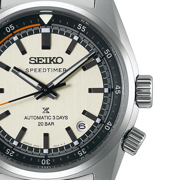 Seiko Prospex Speedtimer Mechanical Chronograph SBDC215 Men's Watch with Silver-White Dial