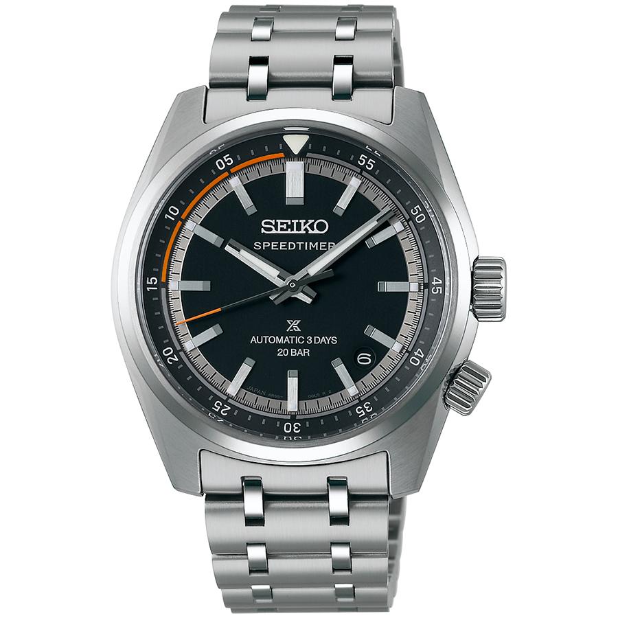 Seiko Prospex Speedtimer Mechanical Chronograph SBDC217 Men's Watch with Black Dial, Exclusive Model