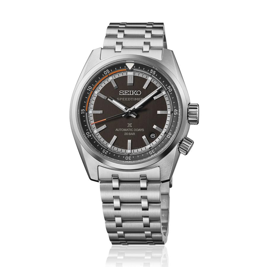 Seiko Prospex Speedtimer Mechanical Chronograph SBDC217 Men's Watch with Black Dial, Exclusive Model