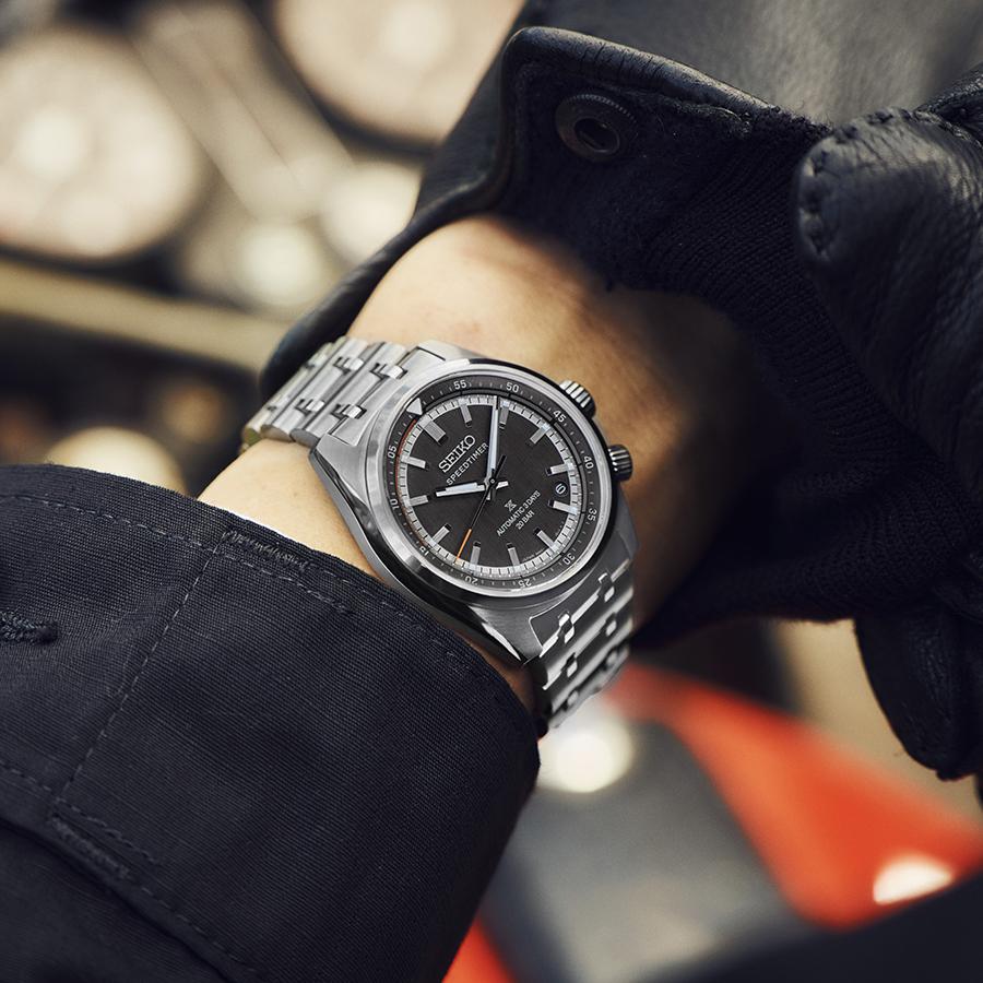 Seiko Prospex Speedtimer Mechanical Chronograph SBDC217 Men's Watch with Black Dial, Exclusive Model