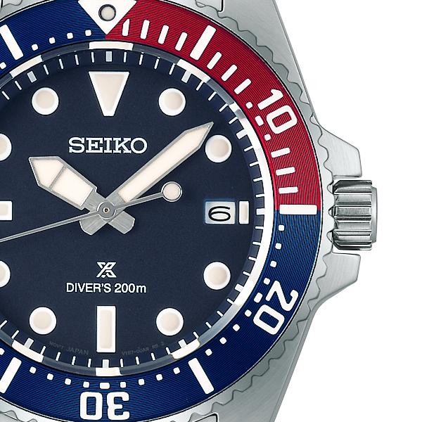 Seiko Prospex Diver Scuba Solar Men's Watch SBDJ061, Navy Dial, Pepsi-Colored Bezel