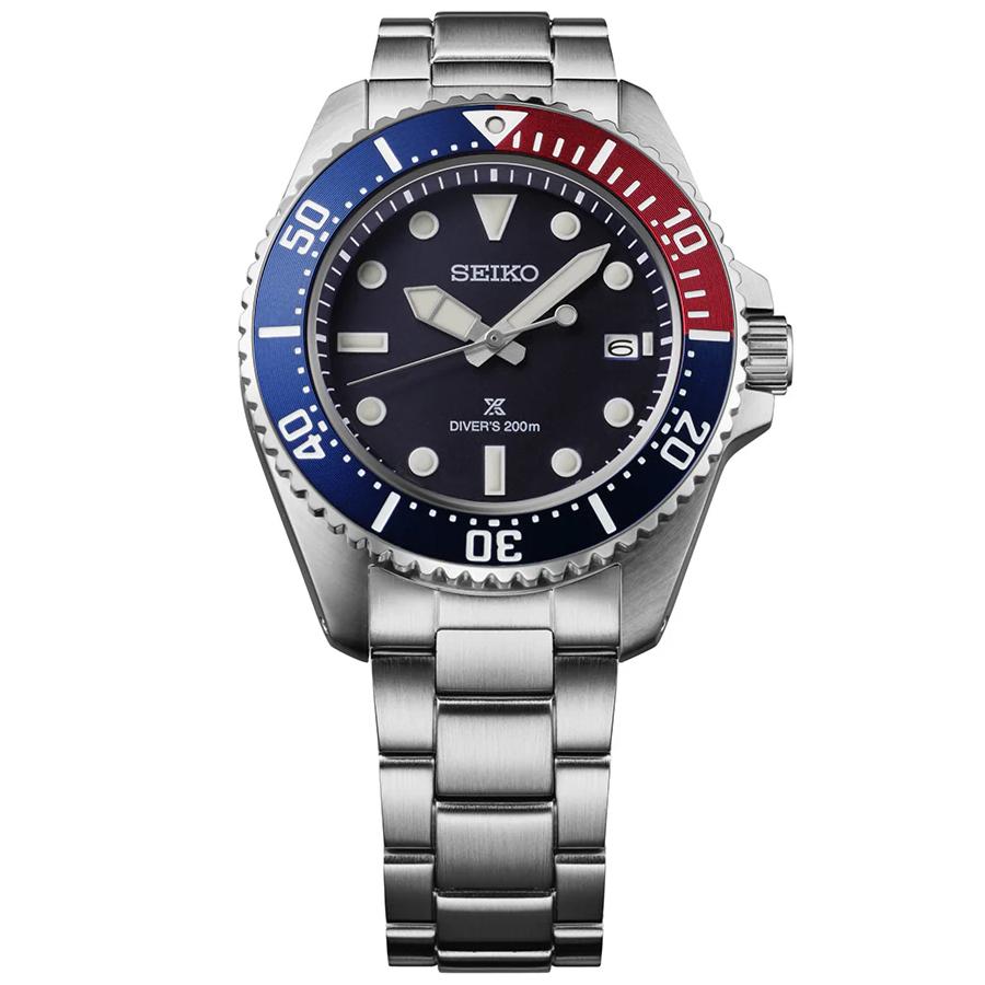 Seiko Prospex Diver Scuba Solar Men's Watch SBDJ061, Navy Dial, Pepsi-Colored Bezel
