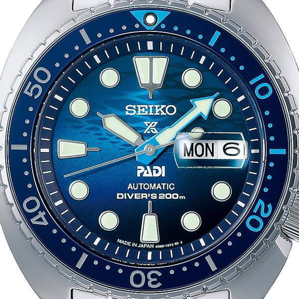 Seiko Prospex Turtle PADI Special THE GREAT BLUE SBDY125 Men's Mechanical Diver's Watch, Blue