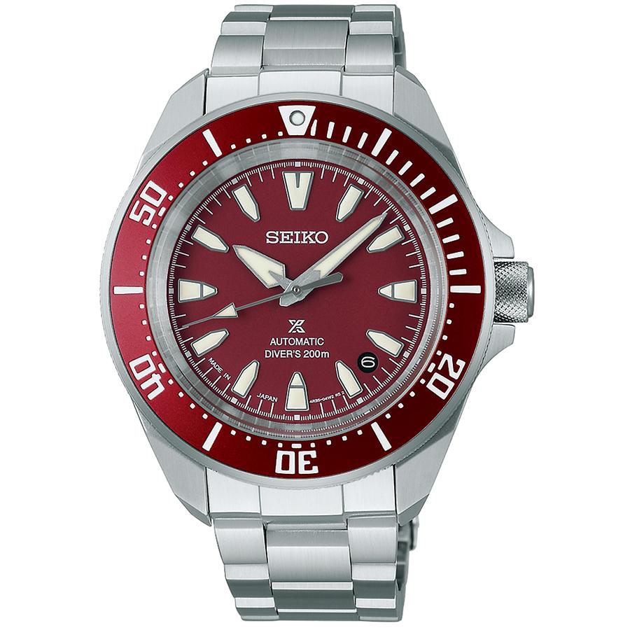 Seiko Prospex Samurai SBDY129 Men's Mechanical Automatic Diver's Watch, Red