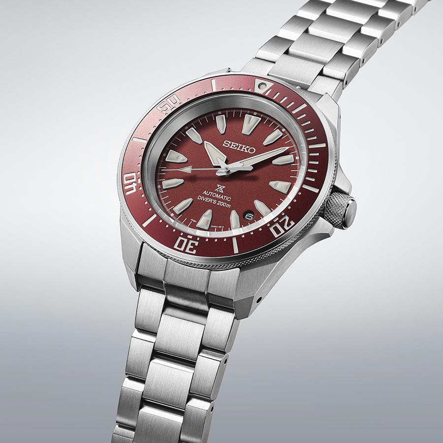 Seiko Prospex Samurai SBDY129 Men's Mechanical Automatic Diver's Watch, Red