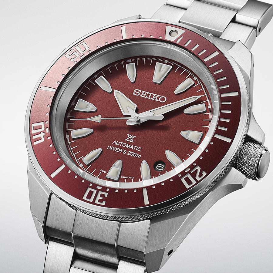 Seiko Prospex Samurai SBDY129 Men's Mechanical Automatic Diver's Watch, Red