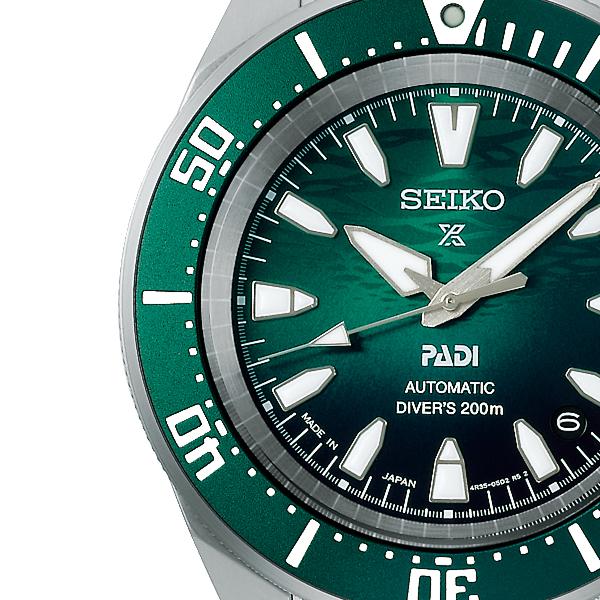 Seiko Prospex Samurai PADI Special Edition SBDY135 Men's Mechanical Diver's Watch, Emerald Green