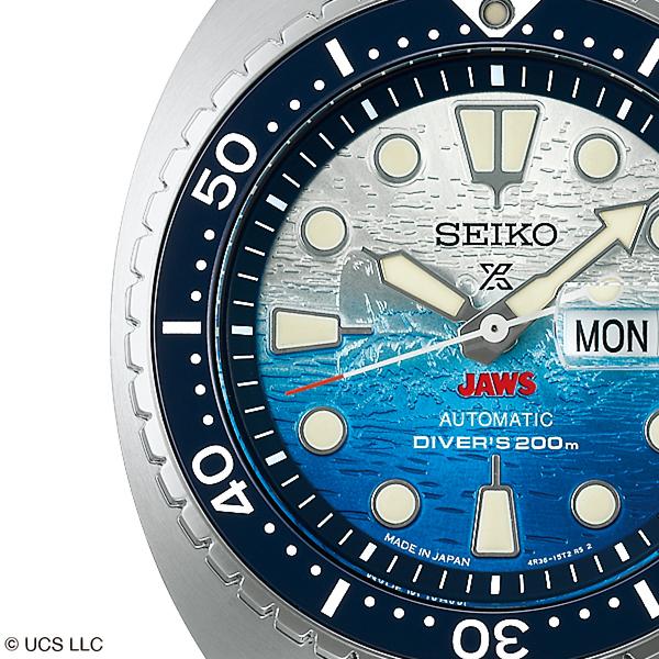 Seiko Prospex JAWS 50th Anniversary Limited Edition Model SBDY137 Men's Mechanical Diver's Watch with Silicone Band