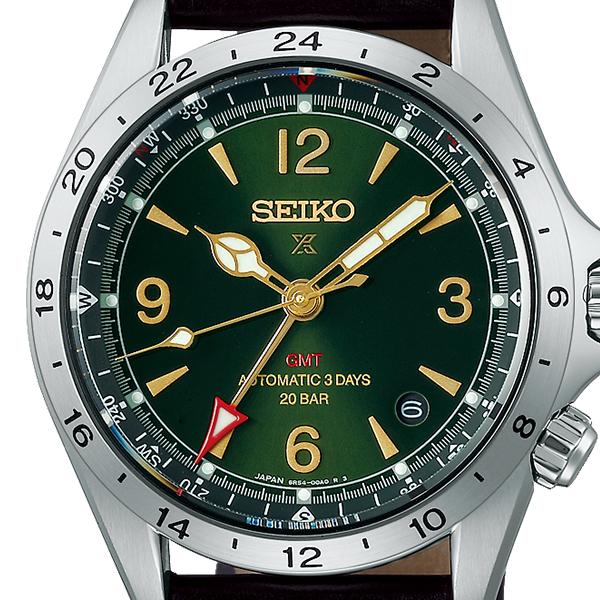 Seiko Prospex Alpinist Mechanical GMT SBEJ005 Men's Watch with Leather Strap, Exclusive Model