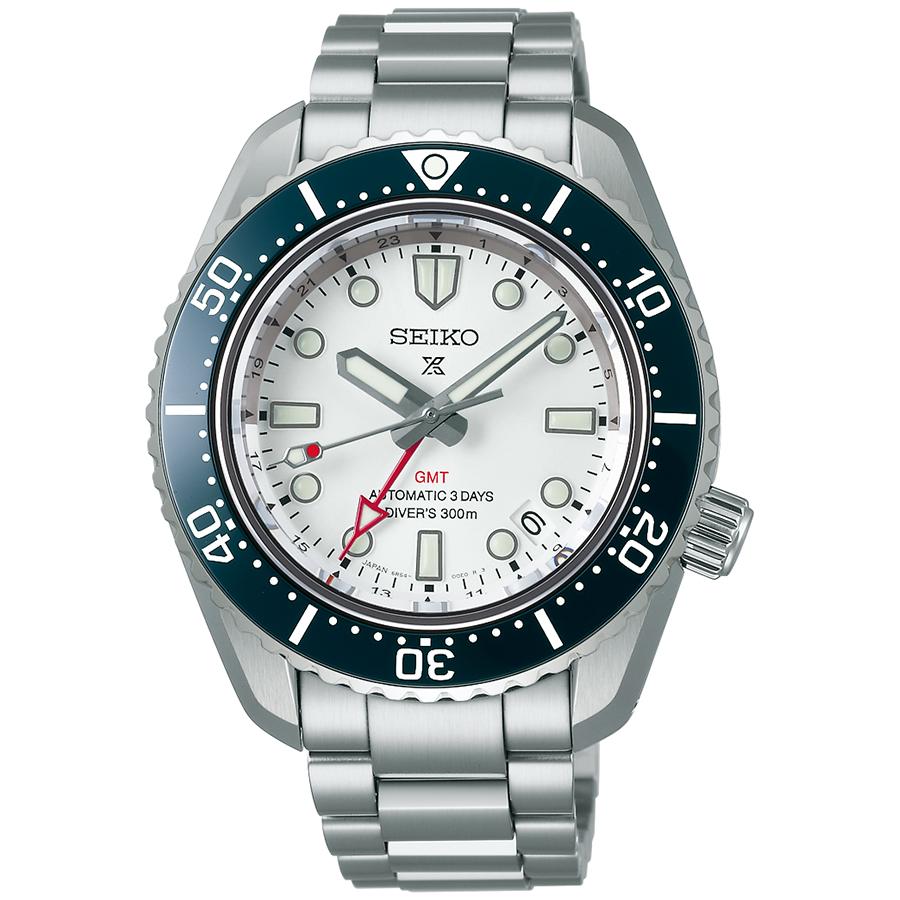 Seiko Prospex Mechanical Diver's 1968 Heritage GMT SBEJ029 Men's Watch with White Dial, Exclusive Model