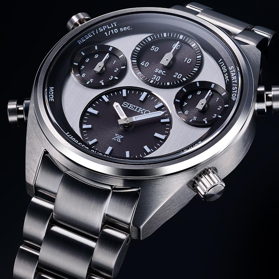 Seiko Prospex SPEEDTIMER Solar Chronograph with 1/100th of a Second Timer, SBER001, Men's Panda Watch
