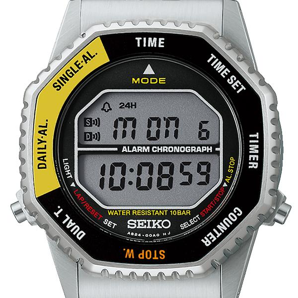 Seiko Selection A829 Rotocall Reissue Astronaut SBJG017 Men's Quartz Battery-Operated Digital Watch in Black and Yellow, Released November 14th