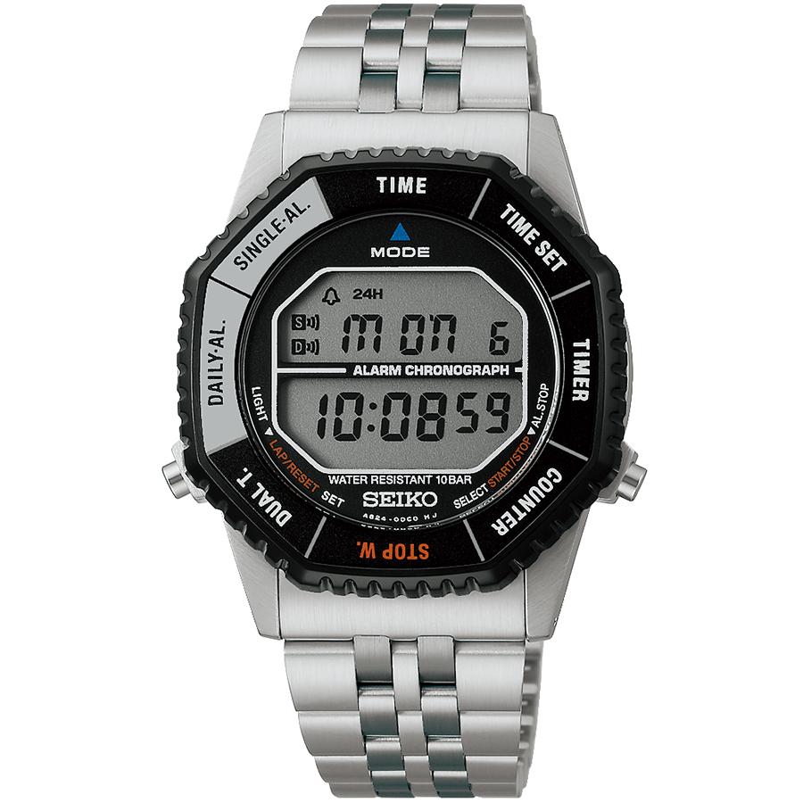 Seiko Selection Space Brothers Collaboration Limited Edition Model Mutta and Mutsuta Nanba SBJG023 Men's Quartz Battery-Operated Digital Watch in Silver, Released November 14th