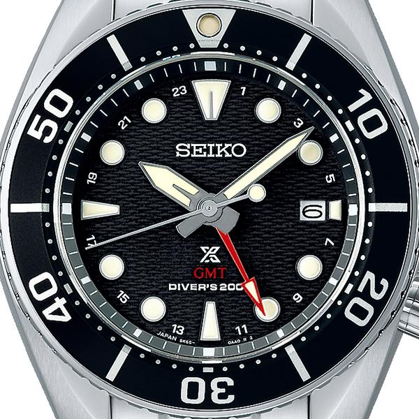 Seiko Prospex Sumo SBPK003 Men's Solar GMT Diver's Watch, Black
