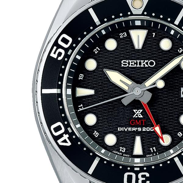 Seiko Prospex Sumo SBPK003 Men's Solar GMT Diver's Watch, Black