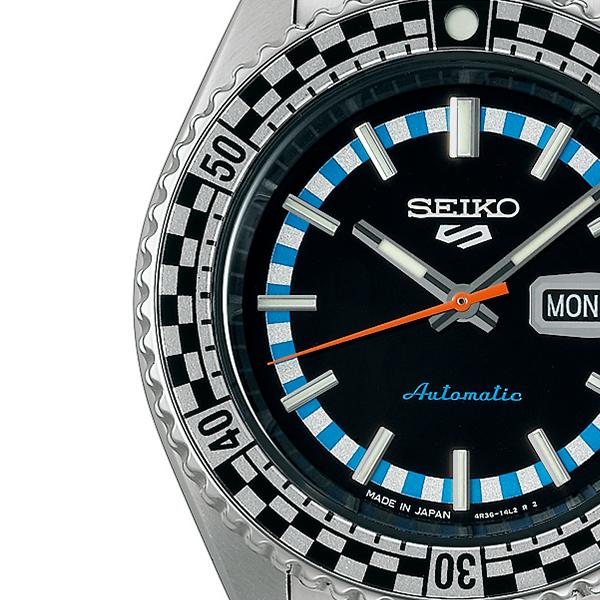 SEIKO 5 Sports SBSA245 Checkered Flag Black JDM Retro Automatic Men's Watch