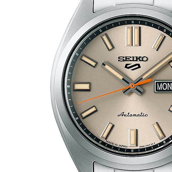 Seiko 5 Sports SNXS Sports Style Classic Sports Series SBSA257 Men's Mechanical Automatic Watch, Ivory