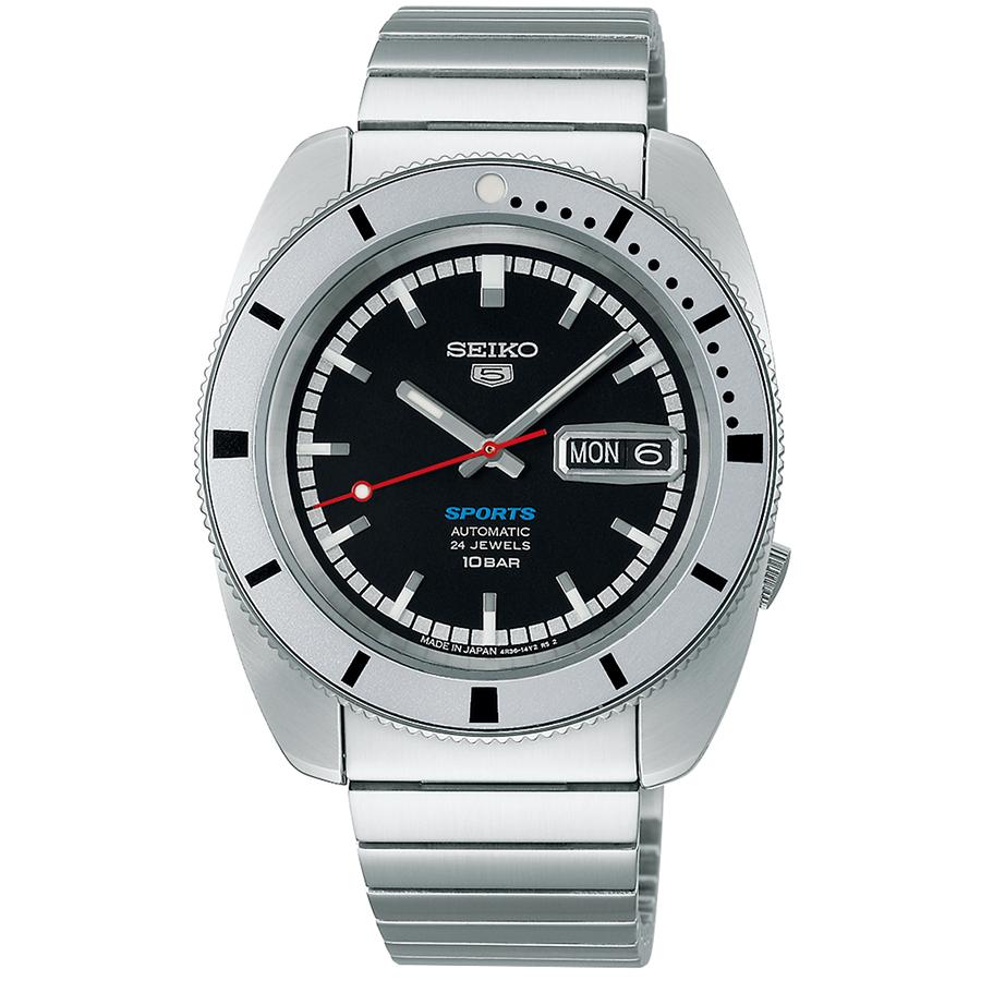 Seiko 5 Sports Heritage Design Reissue Limited Edition SBSA271 Men's Mechanical Automatic Watch, Black, Hongo Model