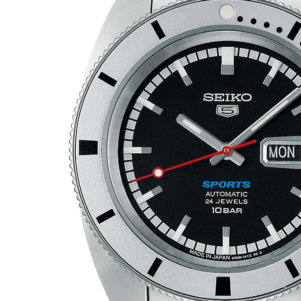 Seiko 5 Sports Heritage Design Reissue Limited Edition SBSA271 Men's Mechanical Automatic Watch, Black, Hongo Model