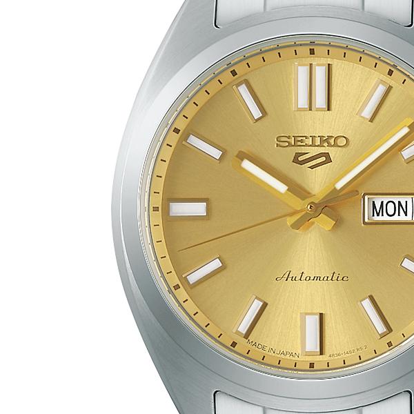 Seiko 5 Sports SNXS Sports Style SBSA295 Men's Mechanical Automatic Watch, Gold