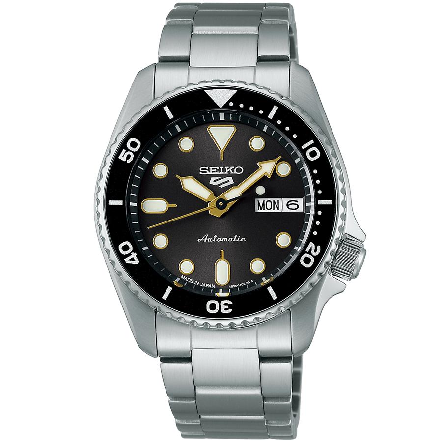 Seiko 5 Sports SKX Sports Style Mid-Size Model SBSA301 Men's Automatic Watch with Gray Dial and Day Date