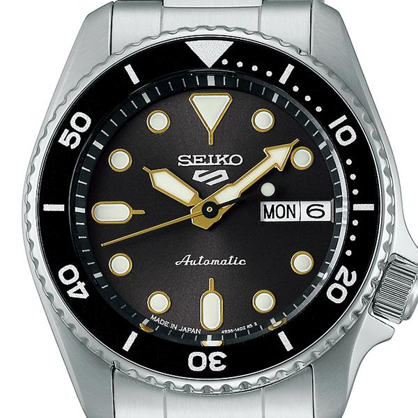 Seiko 5 Sports SKX Sports Style Mid-Size Model SBSA301 Men's Automatic Watch with Gray Dial and Day Date