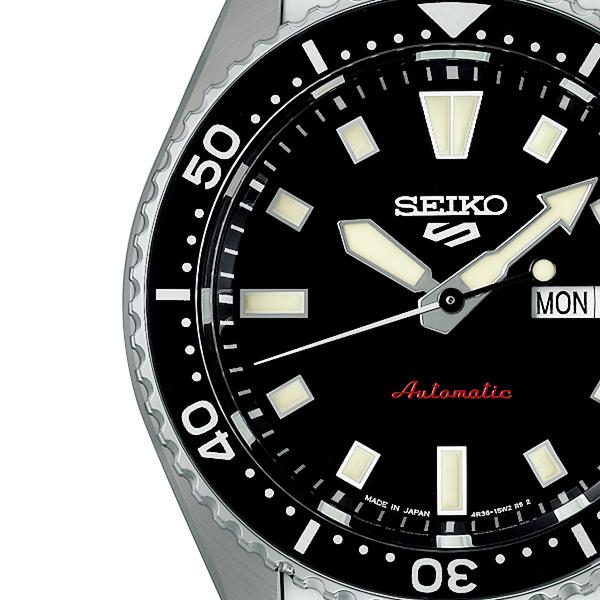 Seiko 5 Sports SKX Series SKX399 Homage Design SBSA305 Men's Automatic Watch with Black Dial