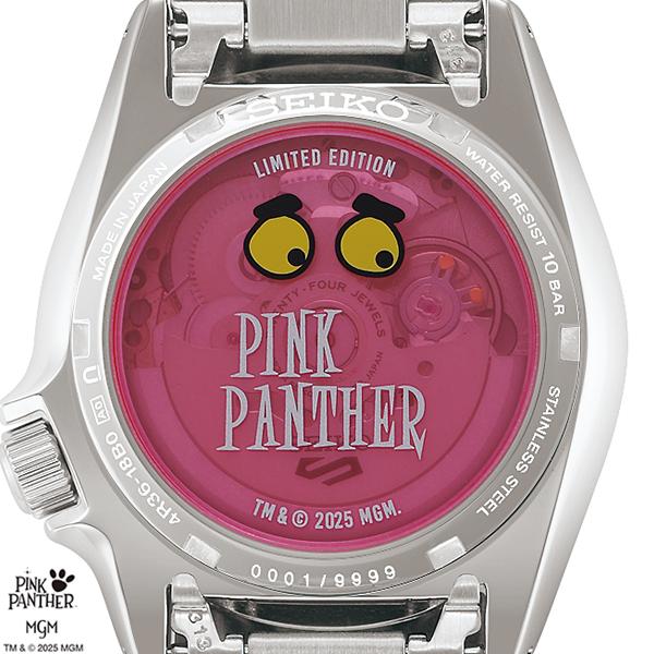 Seiko 5 Sports SKX Pink Panther Collaboration Limited Edition Model SBSA321 Men's Automatic Watch with Day Date