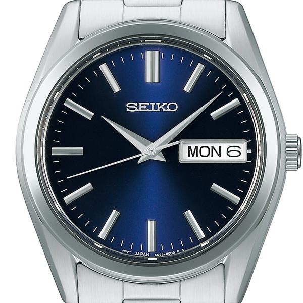 Seiko Selection S Series SBTH009 Men's Battery-Powered Quartz Watch with Day Date and Navy Dial