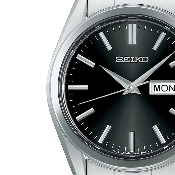 Seiko Selection S Series SBTH011 Men's Battery-Powered Quartz Watch with Day Date and Black Dial