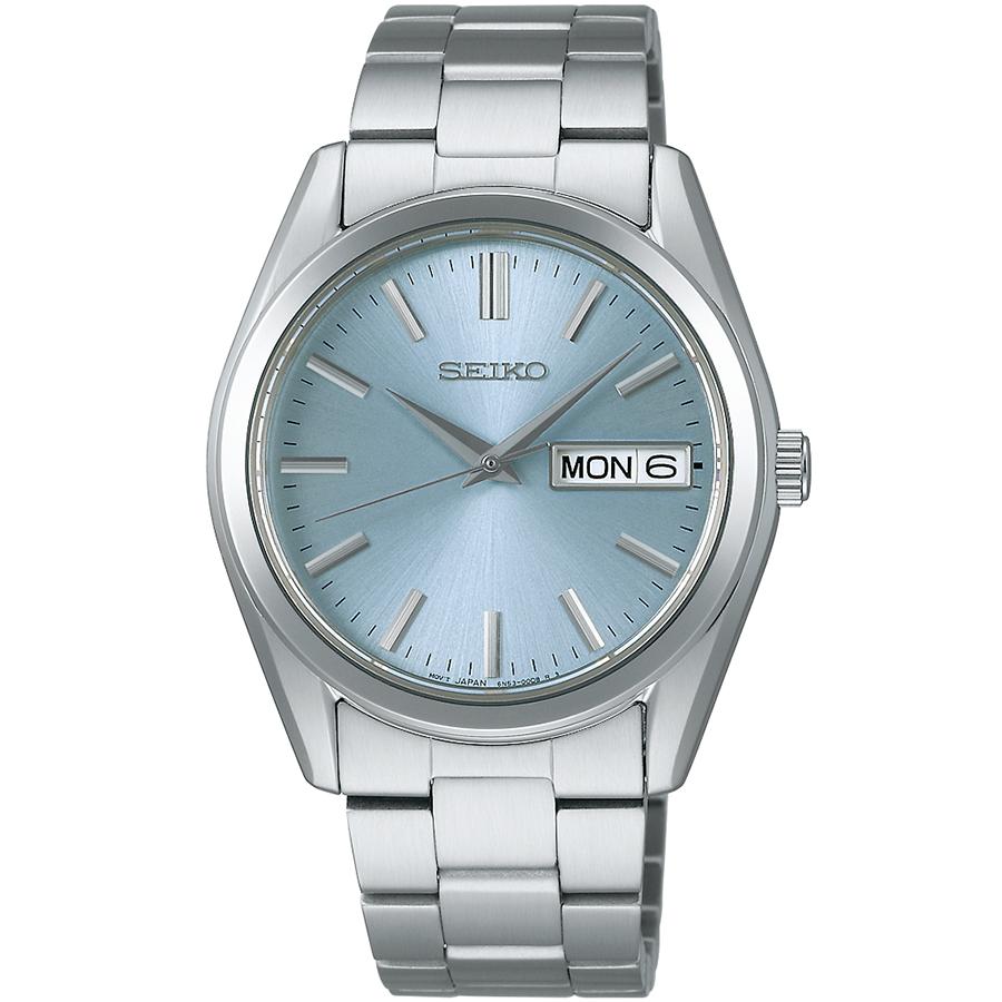 Seiko Selection S Series Shop Exclusive Model SBTH013 Men's Battery-Powered Quartz Watch with Day/Date Function and Ice Blue Dial