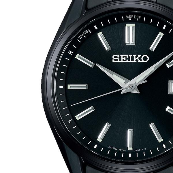 Seiko Selection S Series Premium SBTM343 Men's Solar Radio-Controlled Watch, 3-Hand Titanium, Black