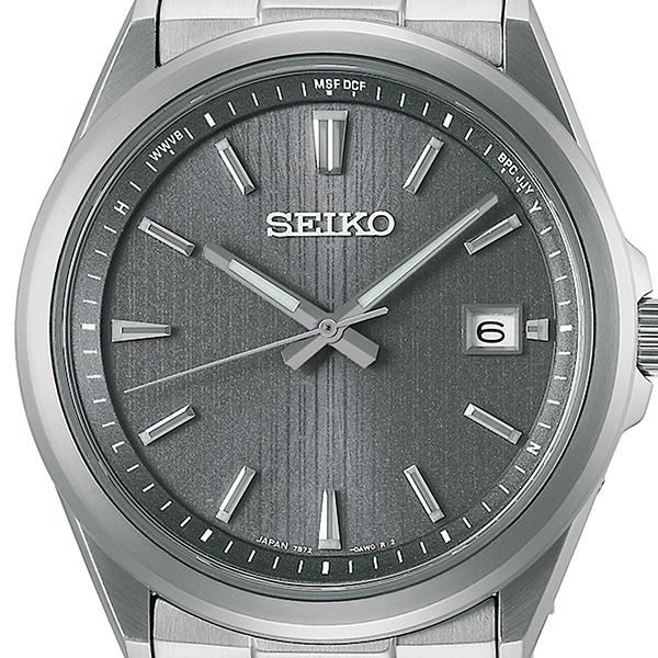 Seiko Selection S Series Premium SBTM347 Men's Solar Radio-Controlled Watch, 3-Hand Stainless Steel, Gray