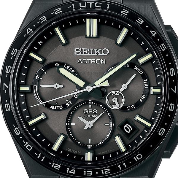 Seiko Astron NEXTER 1st Collection Black Edition SBXC147 Men's Solar-Powered GPS Satellite Radio Wave Watch (Exclusive)