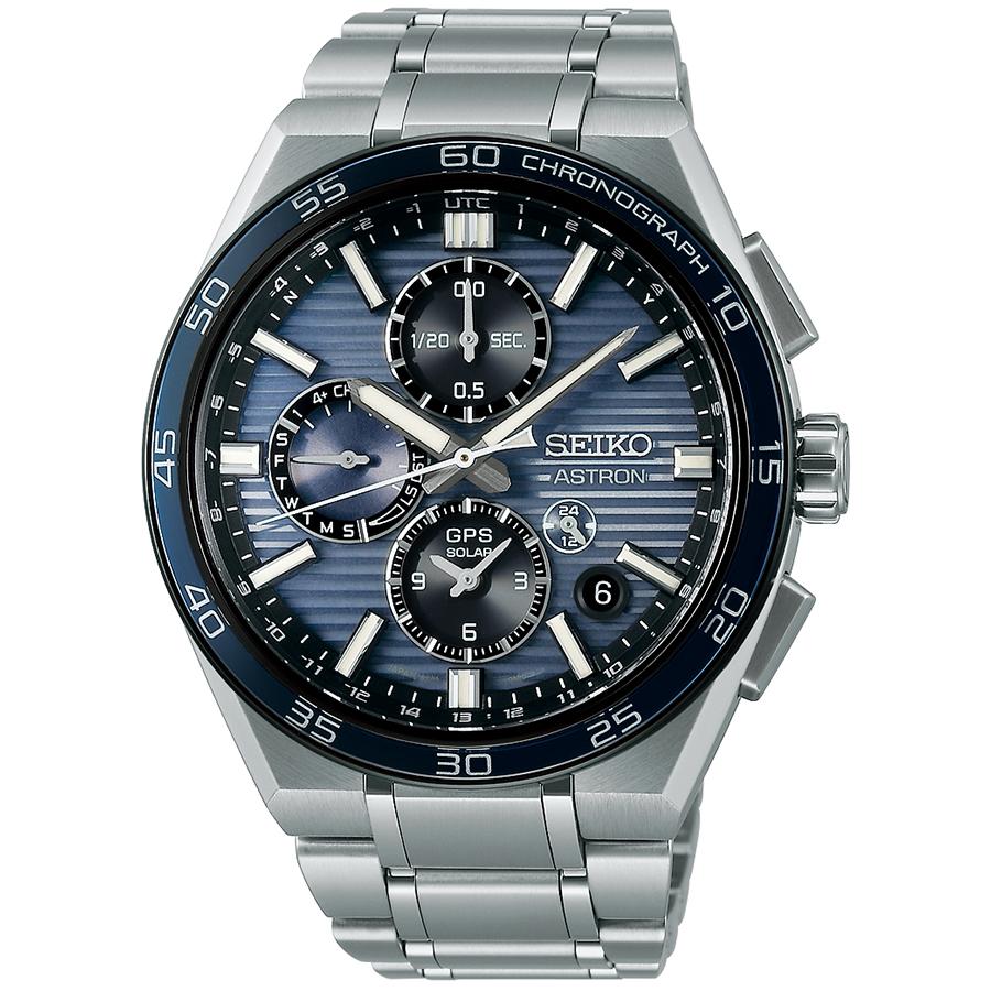 Seiko Astron Nexter Dual Time Chronograph Horizontal SBXC175 Men's Solar-Powered GPS Satellite Radio Wave Watch